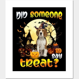 Beagle Did Someone Say Treat Happy Halloween Posters and Art